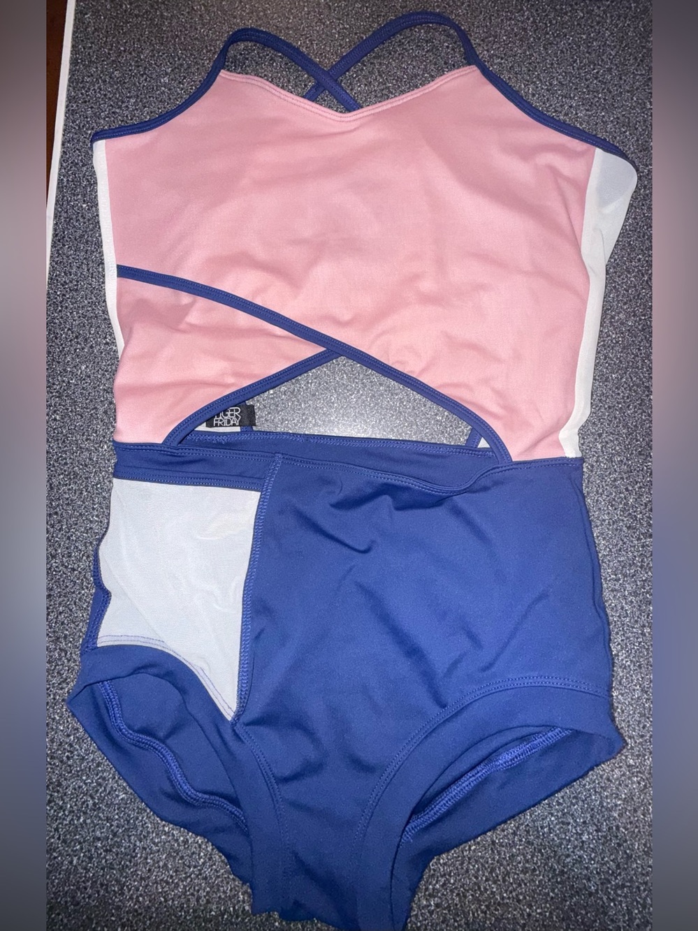 Tiger Friday Dance Leotard Pink/Blue/White Size Adult Large